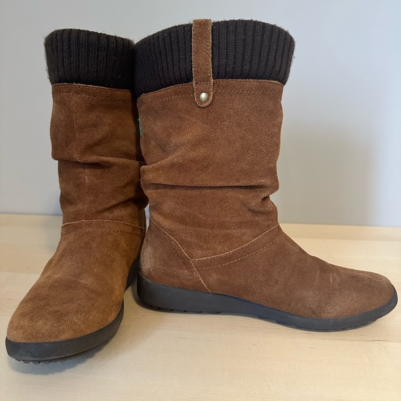 Brown suede pull on boots size 7 - Picture 2 of 5